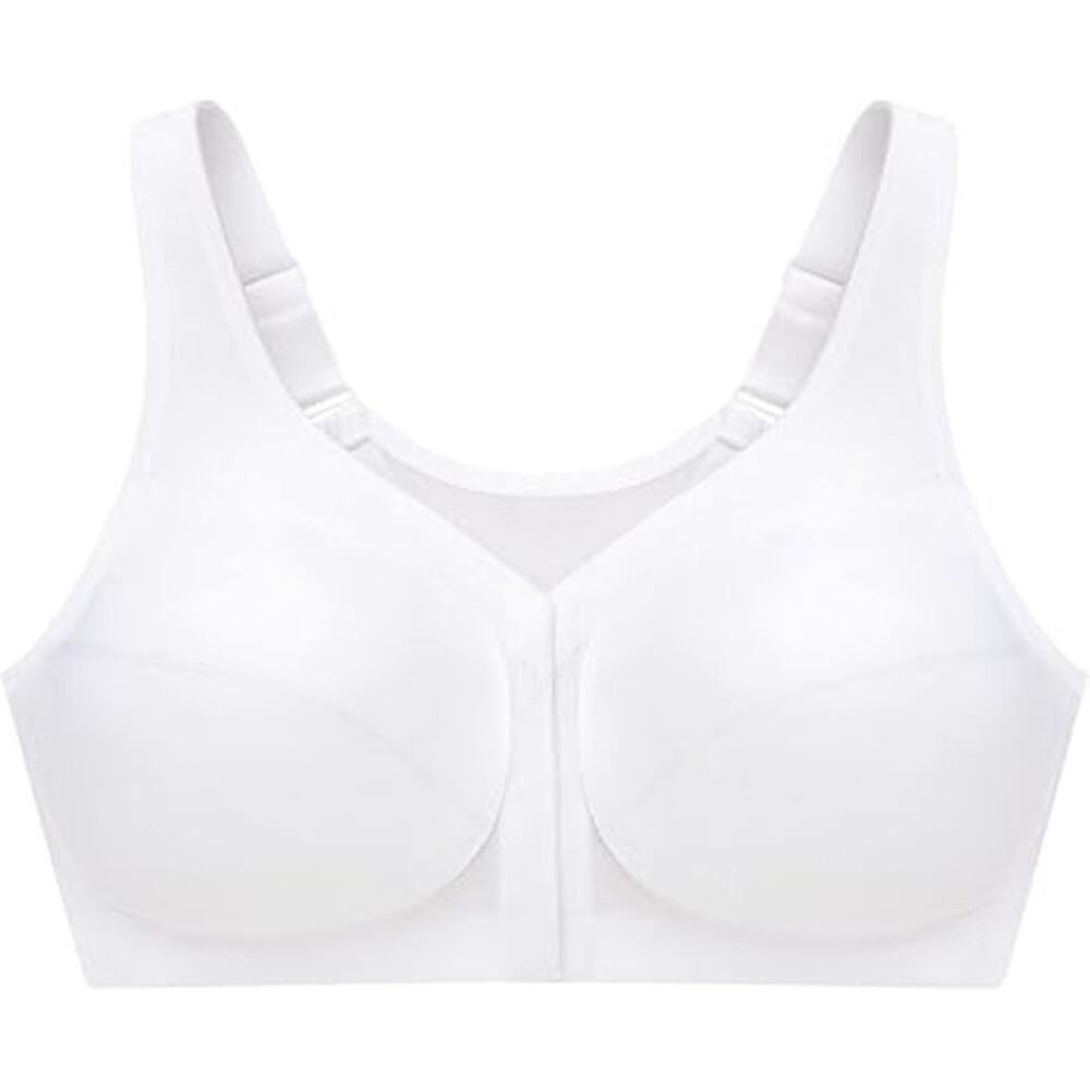 Glamorise Size 36G White Full Figure MagicLift Front Closure Posture Back Bra